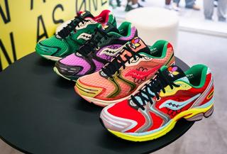 Jae Tips' four-pair Saucony ProGrid Triumph 4 collaboration "Flowers Grow Uptown."