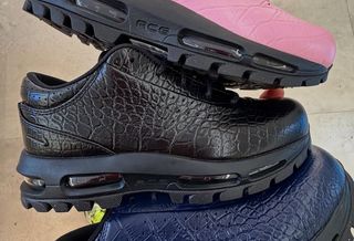 Pink, Black & Navy Gator Nike Air Max Goadome Lows. Photo via @jimboslice_ on Instagram.