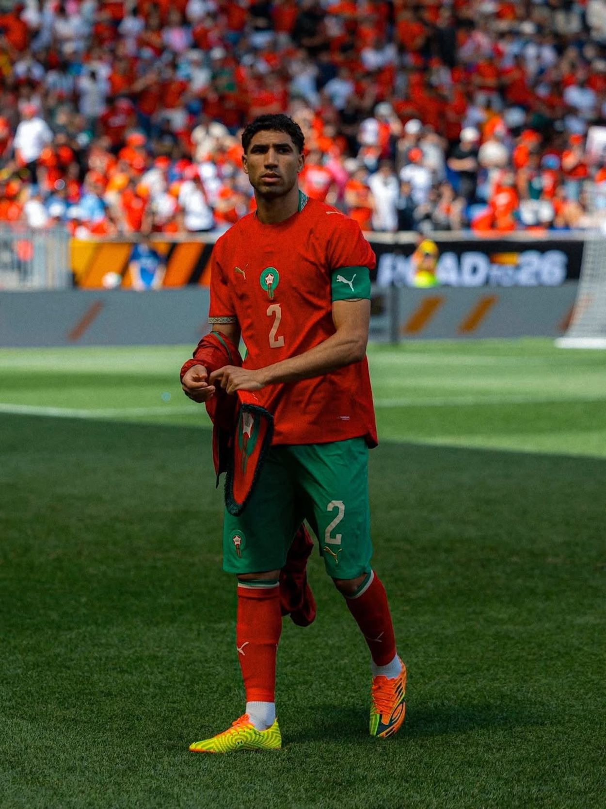 Achraf Hakimi wearing UA Shadow Elite 4 football boots. Photo via Achraf Hakimi.