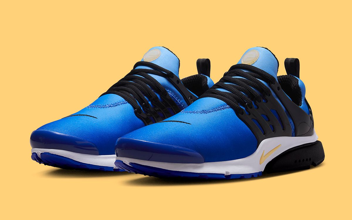 Nike presto blue and gold hotsell