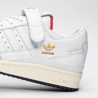 sns flux adidas forum low white red navy metallic gold release date 9