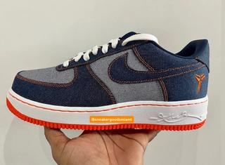 Kobe Bryant x Nike Air Force 1 "Denim" Protro. Photo via @sneakergoodsmiami on Instagram.