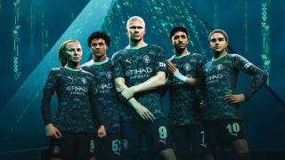 Manchester City's 2025/26 EA SPORTS FC™ Fourth Jersey by PUMA.