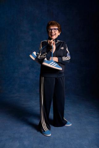 Billie Jean King for adidas Tennis. Photo via adidas.