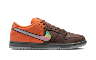 Nike SB's Muni Fast Pass-inspired SB Dunk Low Pro in a "Safety Orange" colorway.