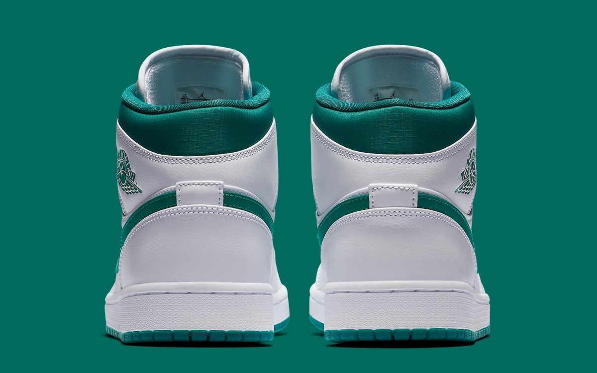 Jordan 1 mid on sale white mystic green