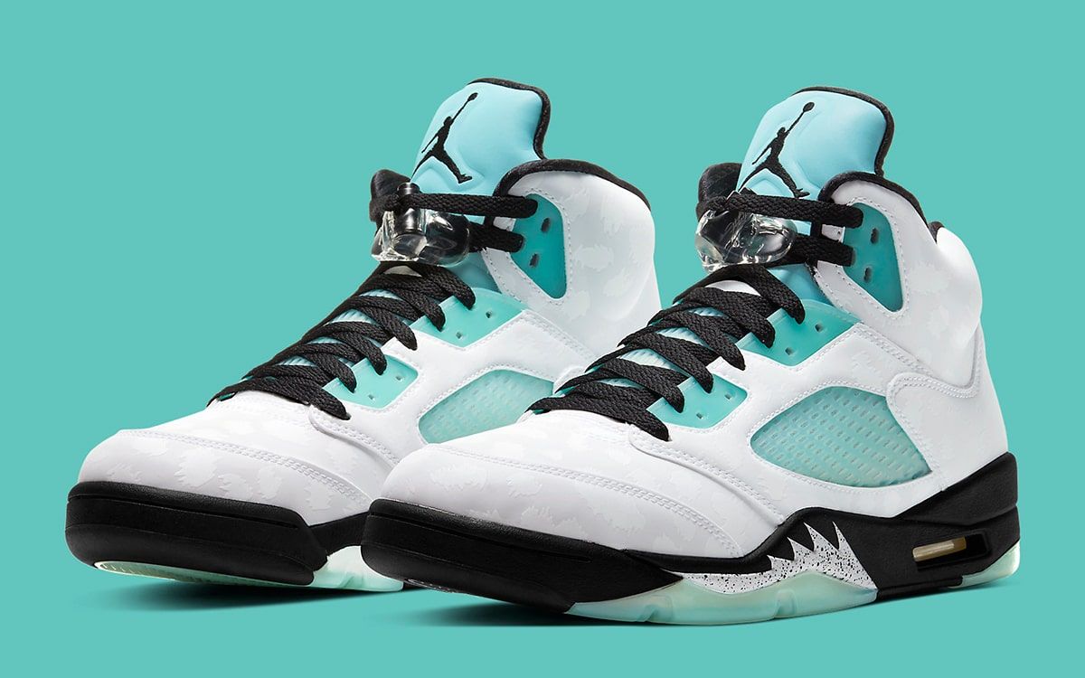 jordan retro 5 island green