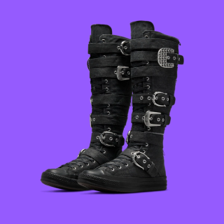 Converse chuck 70 classic high top purple чорні шнурки останній розмір