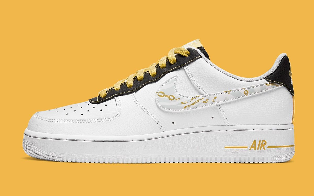 Available Now // Air Force 1 Low With Gold Links and Reflective