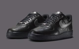 Nike Air Force 1 Low "Triple Black Croc" Brings Luxe Texture to the Uptown