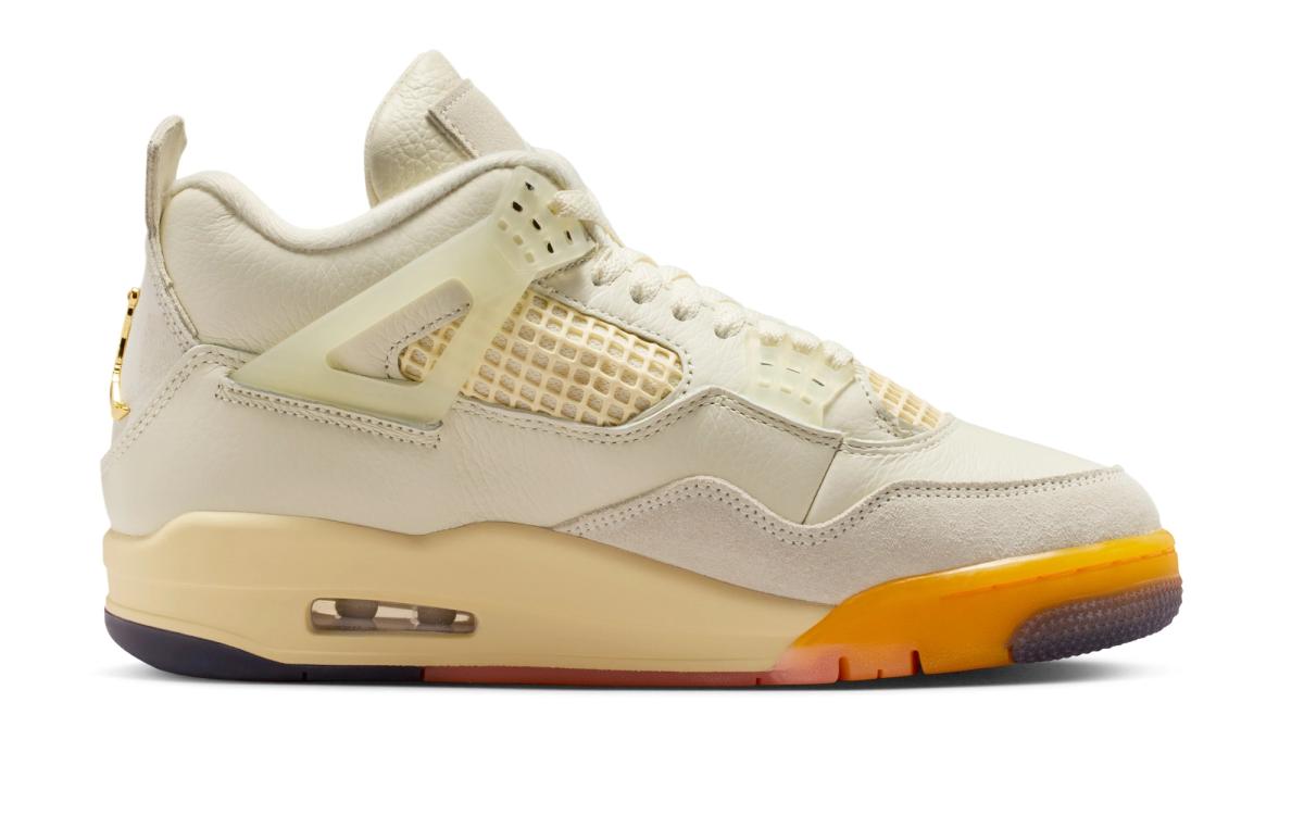 Air Jordan 4 Birds of Paradise – złoty Jumpman detal