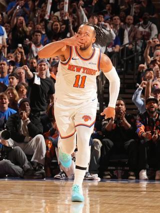 Jalen Brunson wearing his new Nike Kobe 3 Low Protro. Photo via SLAM Kicks.