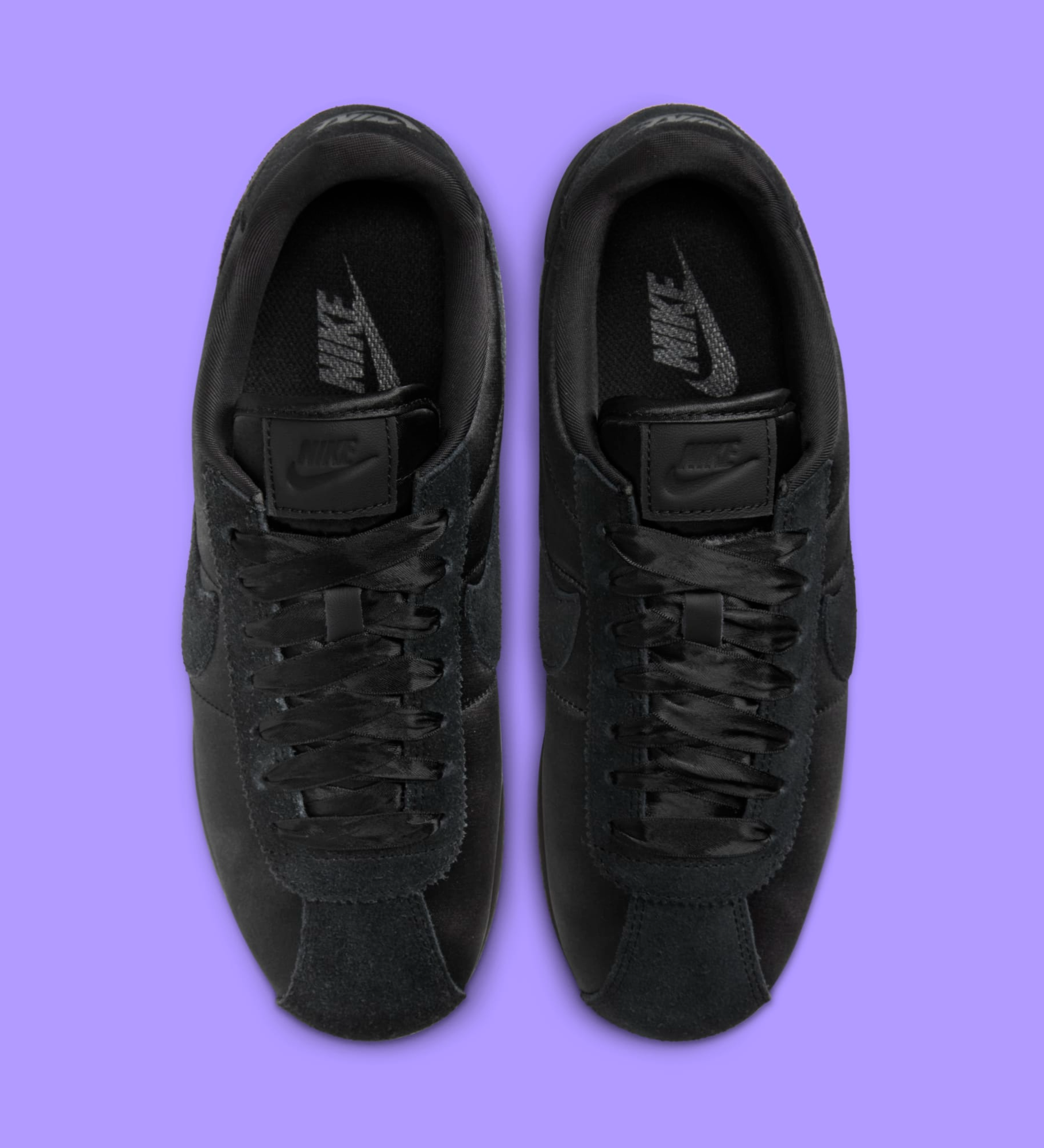The Womens Nike Cortez Textile Appears In Triple Black