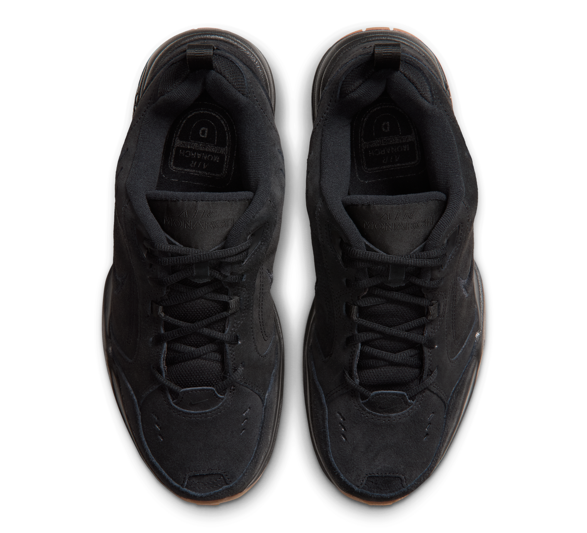 Men's Nike Air Monarch SE "Black/Gum" (SKU: IB2281-001). Photo via Nike.