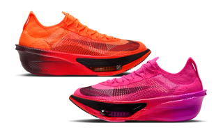 Nike Racing's all-new Alphafly 4 in vibrant "Total Orange" & "Hyper Pink" color schemes.