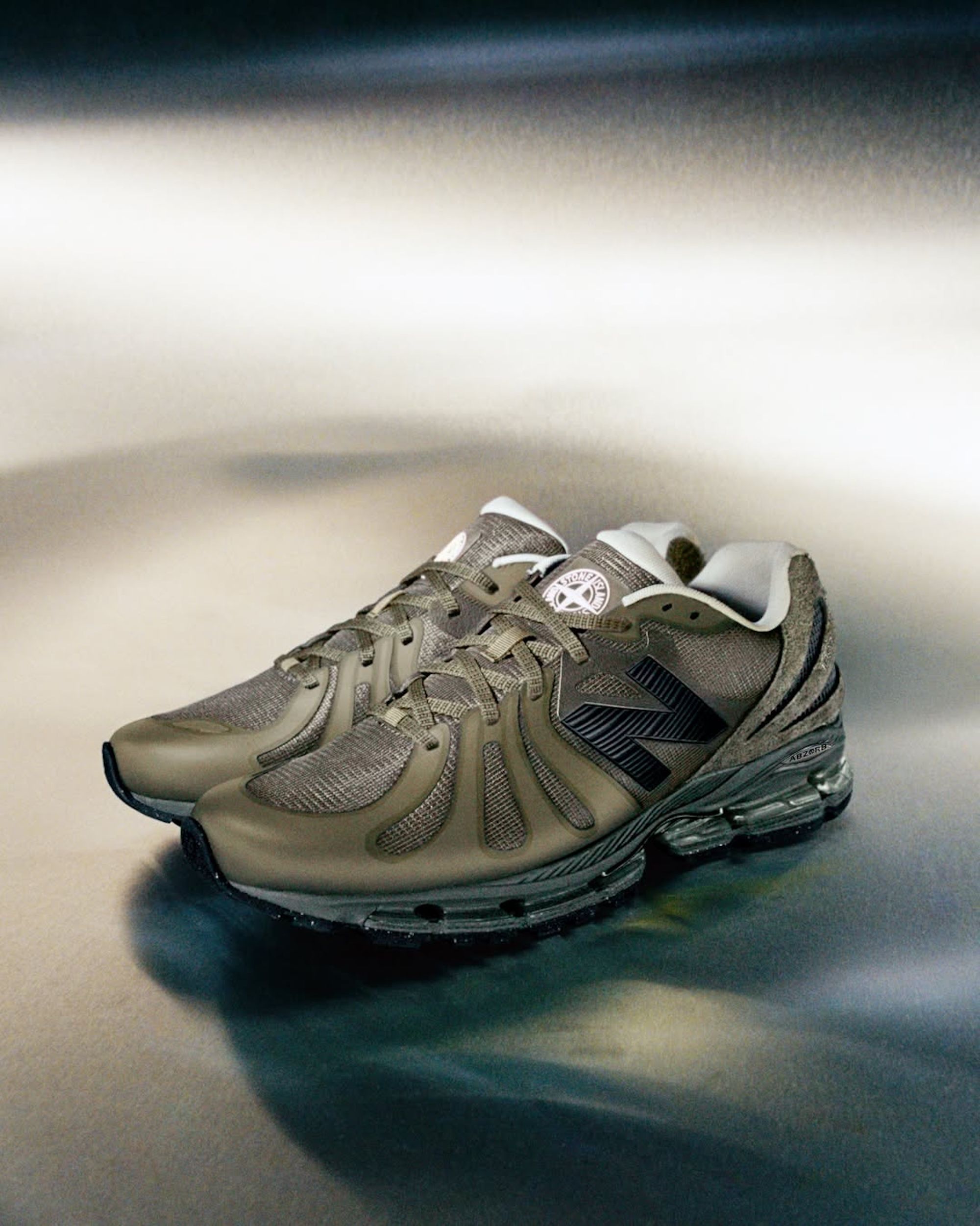 Stone Island x New Balance ABZORB 1890 "Khaki." Photo via Stone Island.