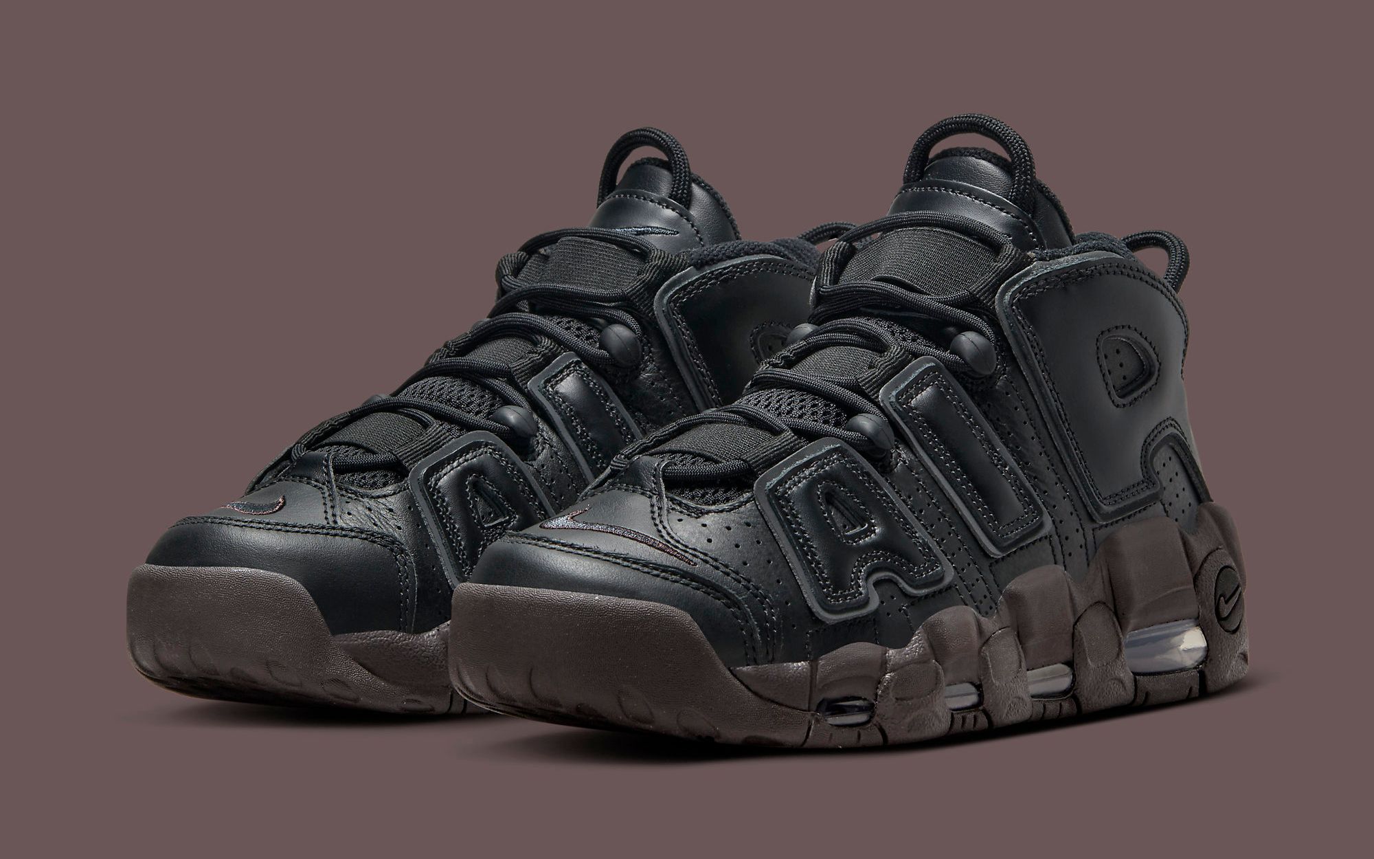 The Nike Air More Uptempo Boasts a New Black and Dark Gum Build