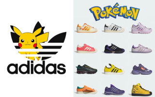The Pokémon x Adidas Originals project, featuring Pikachu in the trefoil logo alongside the upcoming releases.