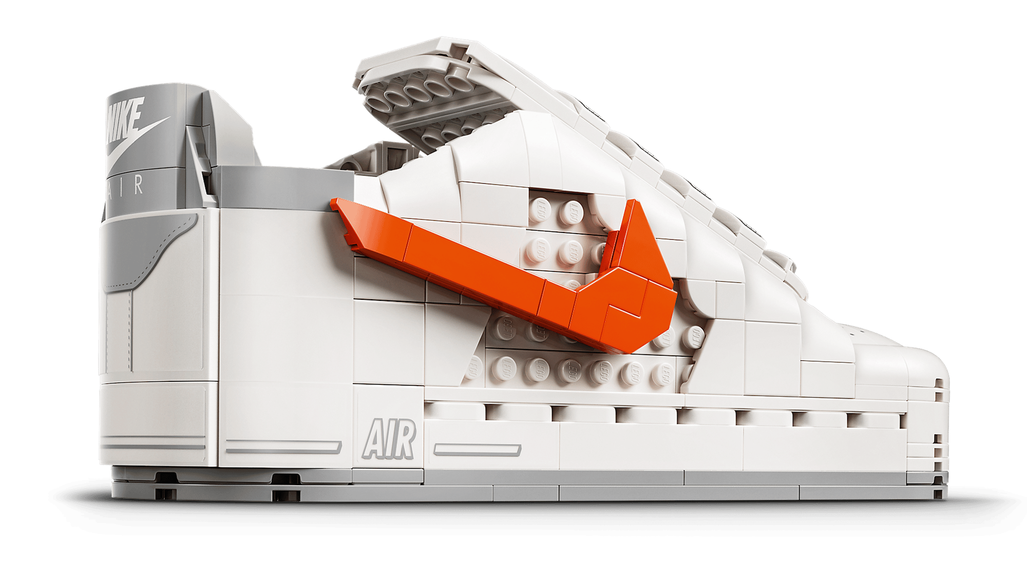 LEGO® x Nike Air Force 1 Block Set (1,093 Pieces). Photo via The LEGO Group.