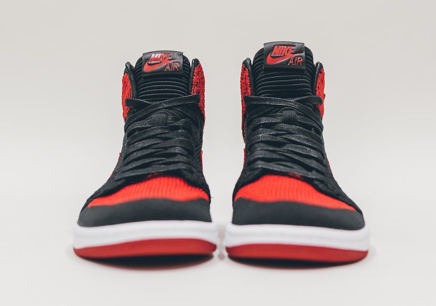 Jordan 1 flyknit bred on sales feet