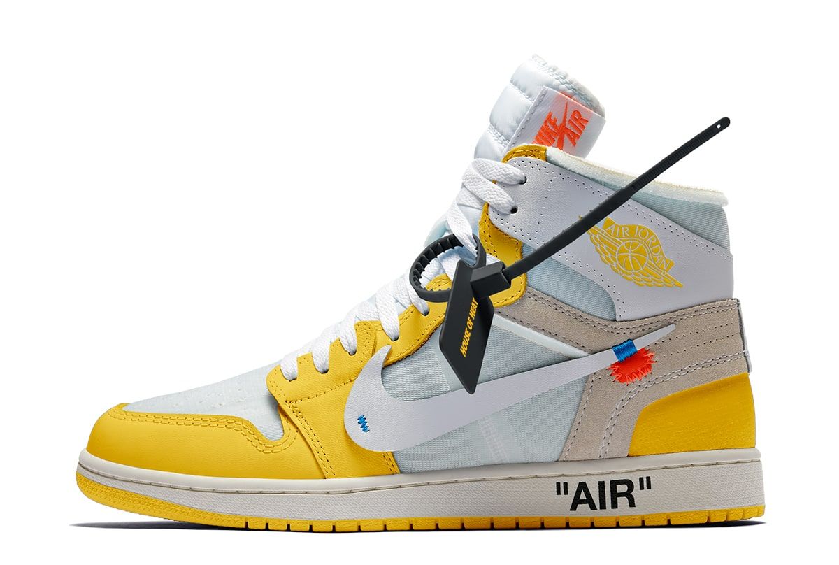 Off-White™ x Air Jordan 1 Canary Yellow Detailed Look