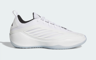 Anthony Edwards' budget-friendly adidas Believe That 1 basketball shoe in a white color.