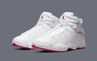 The directory Jordan 6 Rings Appears in a Bright White and Red Arrangement