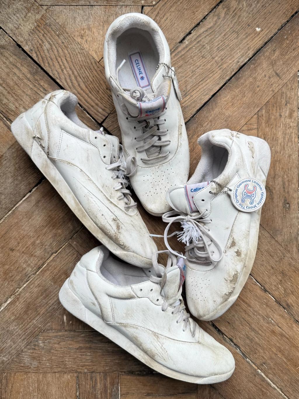 Celine x Reebok collaborative sneaker in refined colorway showcasing luxury athletic design hybrid