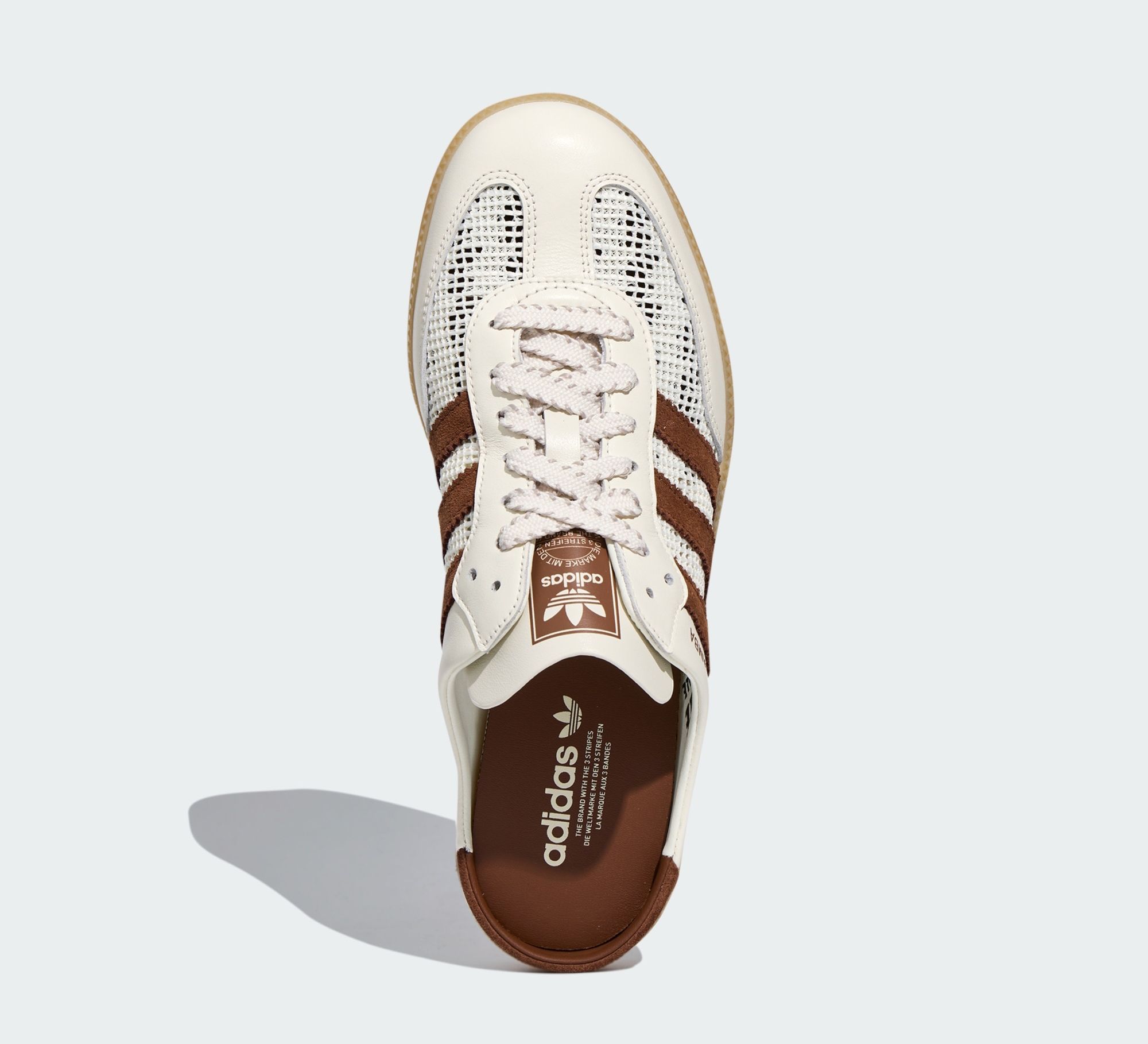 Women's adidas Samba Mule "Off White/Preloved Brown" (SKU: HP5050).
