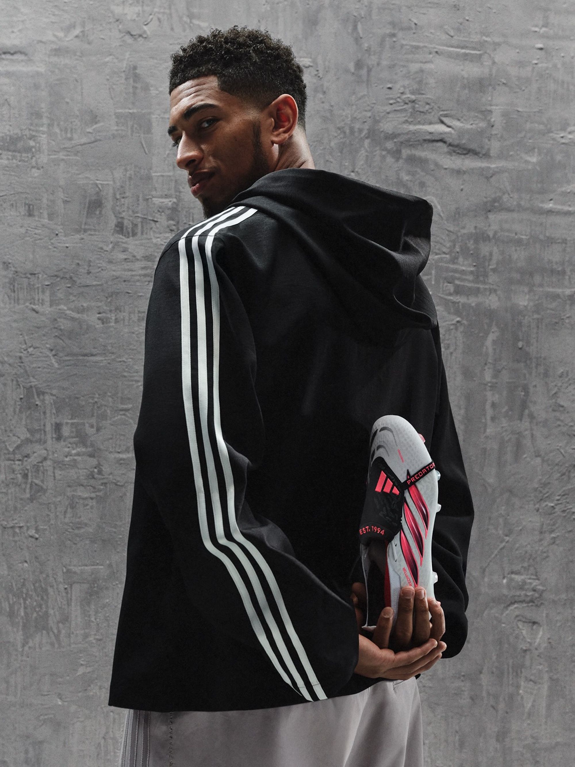 Jude Bellingham for adidas "Chaos vs Control" Predator 26 FT Boots. Photo via adidas.