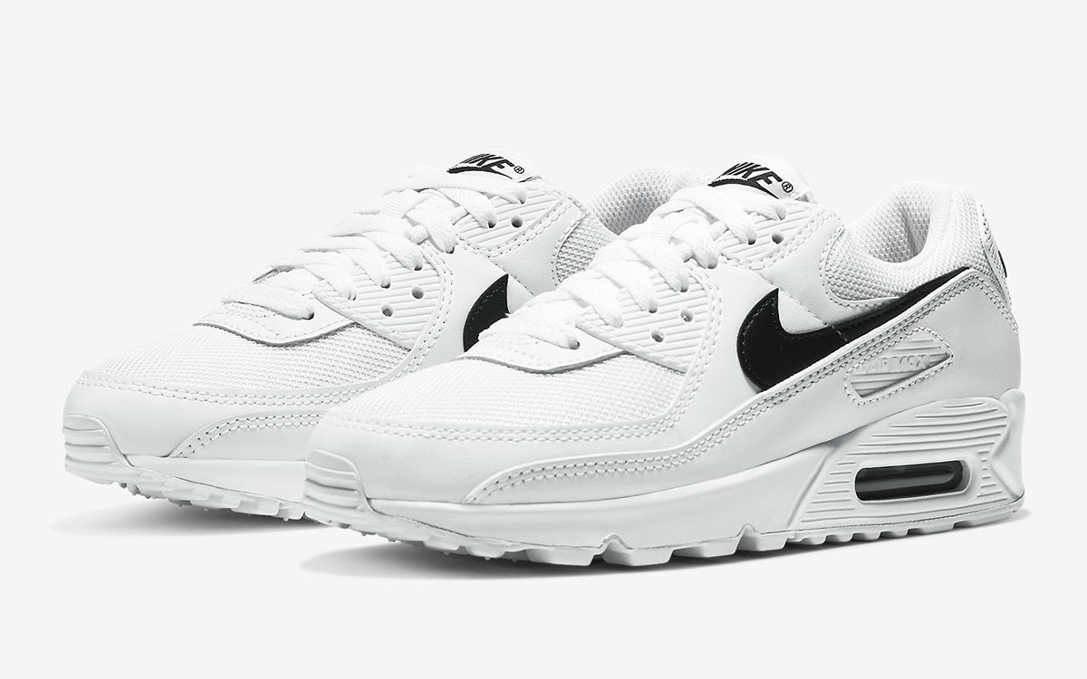 nike air max 90 white and black