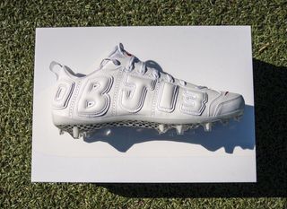 odell beckham white nike air more uptempo cleats