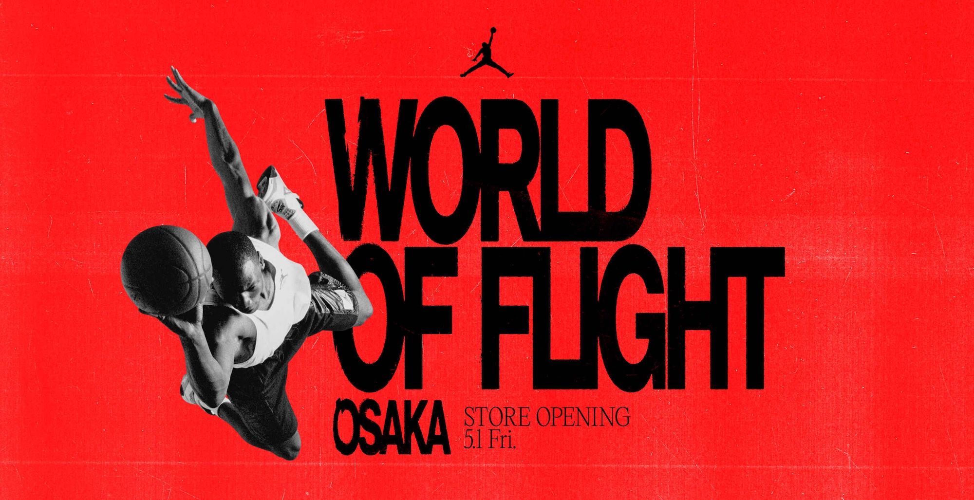 Poster of the grand opening of the World of Flight Osaka Store.