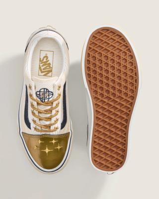 Big Kids' KPop Demon Hunters x Vans Old Skool "Golden" (SKU: VN000ECUGLD). Photo via Vans.