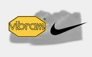 Logo lock-up for the anticipated Vibram x Nike Air Force 1 collaboration.