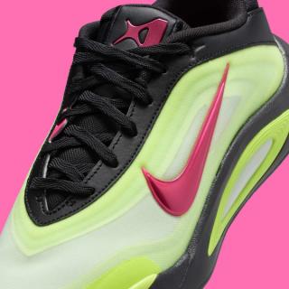 Close-up of Big Kids' Nike A'One in a "Volt" color scheme.