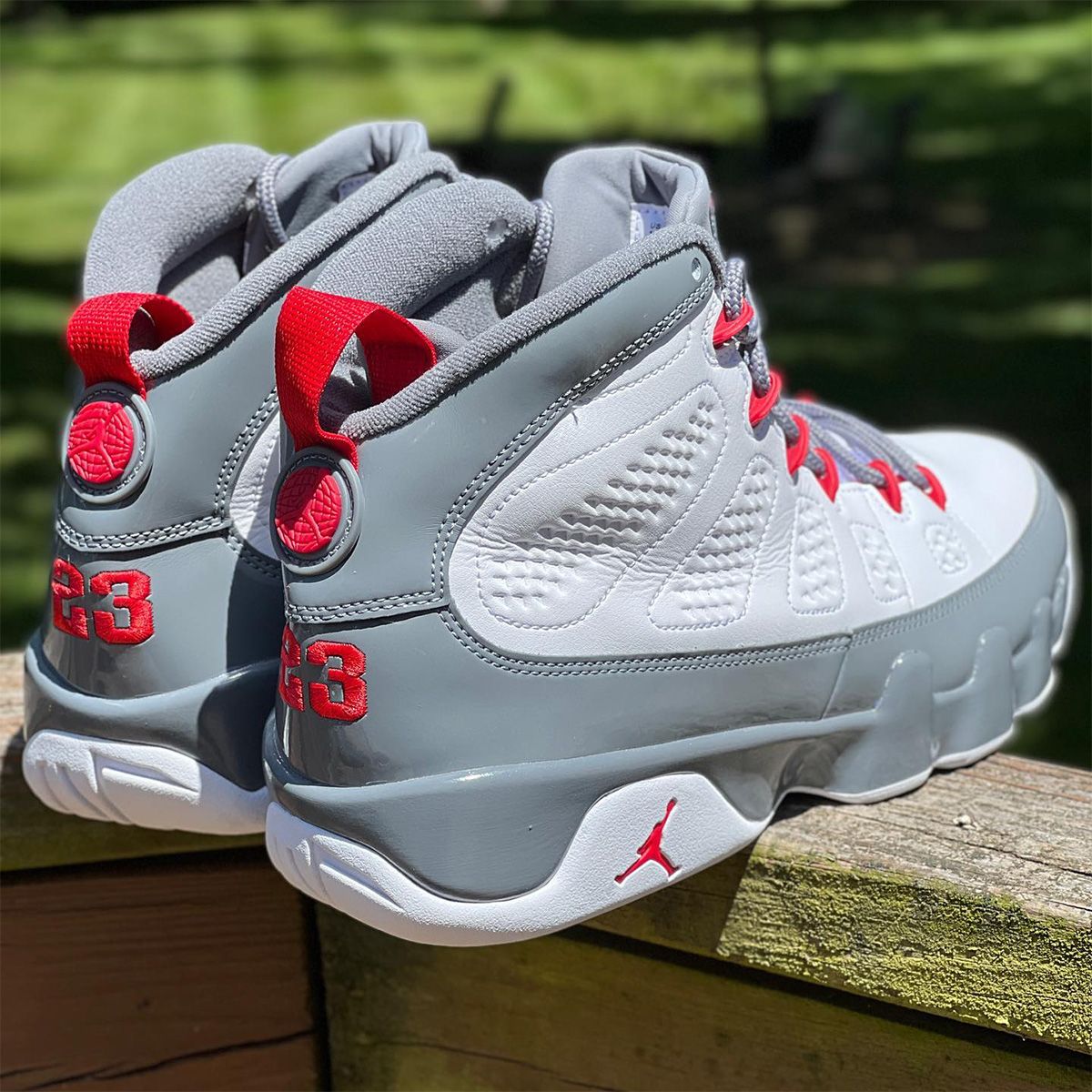 Jordan retro 9 grey and white sale