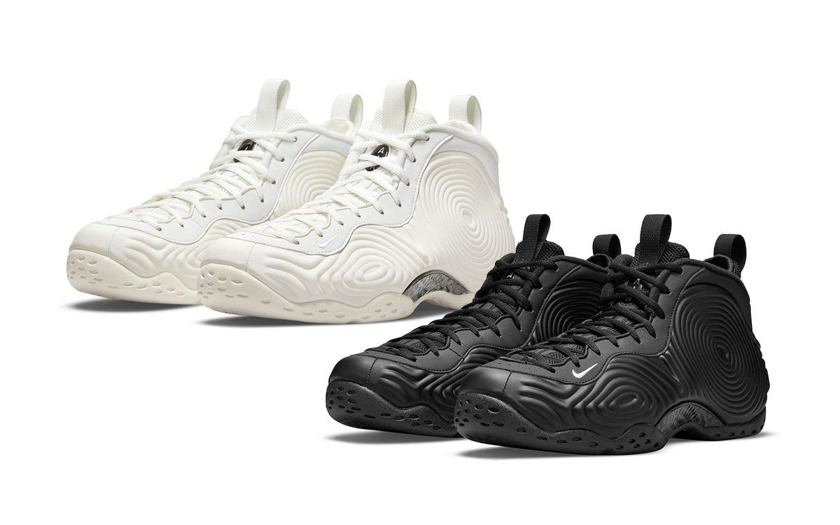 The Comme des Garçons x Nike Air Foamposite One 'Cat Eye' is