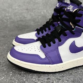 NIKE AIR JORDAN 1 RETRO LOW WHITE BLACK COURT PURPLE 25.5cm