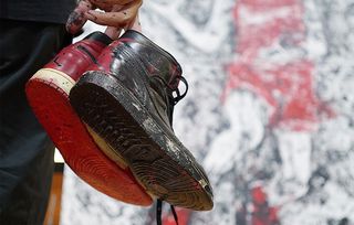 SZ 14 Nike Air Jordan Retro 1 High Defiant Red Bred Blutlinie selten Sneaker Box