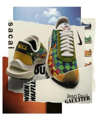Jean Paul Gaultier and Sacai Return With Two Woven Nike VaporWaffles