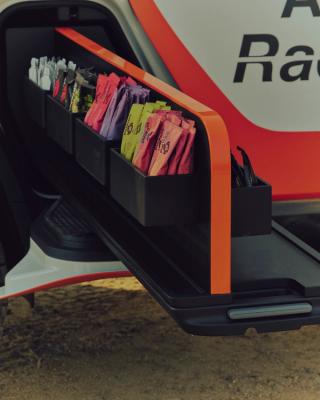 Gear Tunnel Shuttle on the Rivian R1T Truck for Nike ACG. Photo via Nike.