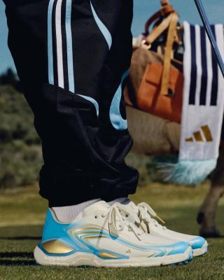 Messi's "El Último Tango" adidas CODECHAOS Spikeless Golf Shoe. Photo via adidas.