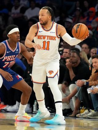 Jalen Brunson wearing his new Nike Kobe 3 Low Protro. Photo via SLAM Kicks.