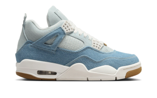 Air Jordan 4 in a "Denim" makeover.