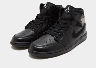 Men's Air Jordan 1 Low "Black/Silver" (SKU: N/A). Photo via JD Sports.