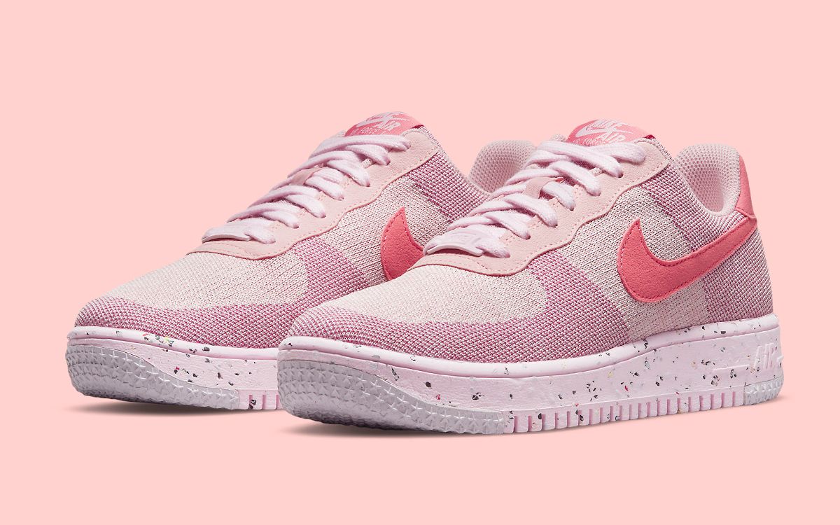 nike air force 1 crater flyknit pink