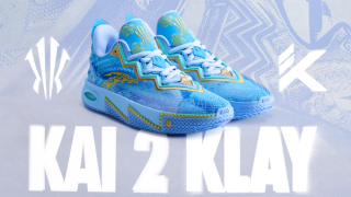 Graphic for the ANTA KAI 2 "Klay" basketball show inspired by Kyrie Irving and Klay Thompson's brotherhood.