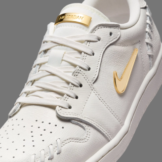The Nike Air Jordan 1 Low "Method of Make" Appears in White And Gold