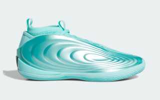 adidas Harden Vol. 10 "Clear Cyan" basketball shoe.